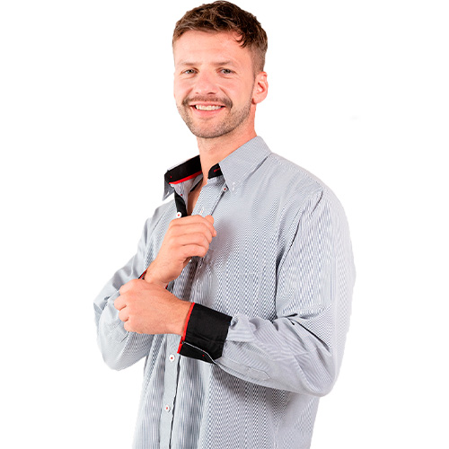 CAMISA MAG MIL RAYAS CABALLERO MANGA LARGA - Vista 3